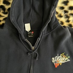 Vintage Quiksilver Floral Logo Full Zip Hoodie