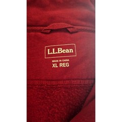 Vintage LL Bean Mens XL Deep Red Quarter Zip Fleece Pullover Sweatshirt Classic