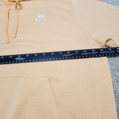 Nike Club Fleece Sweatshirt Men Large Hoodie Athleisure Yellow Training Workout