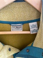 Men’s All Season Sherpa Fleece Pullover Sweatshirt in Mustard, Size Large Reg