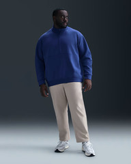 Nike 24.7 Mens Dri-FIT 1/2-Zip Soft Fleece Pullover Top Royal Blue M L