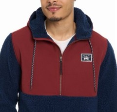 Hurley Men’s Half Zip Sherpa Hoodie Anorak Long Sleeve Size Large NEW