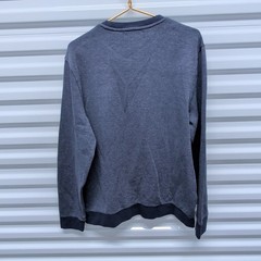 Calvin Klein Large Mens Navy Blue Heather Crewneck Sweatshirt Pullover Logo
