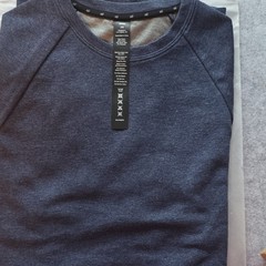 Lambs Men’s Blue Crewneck Logo Sweatshirt Cotton/Poly Knit Pullover XS