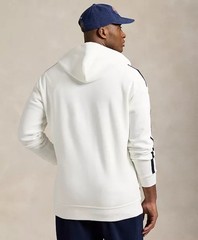 Polo Ralph Lauren Big and Tall Men’s Double Knit Hoodie White Navy Blue $168 New