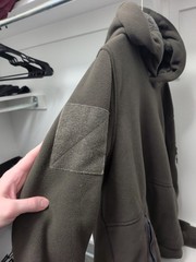 FEWGLEN Heavyweight Tactical Fleece Hoodie Jacket – Army Green / Sherpa Lined