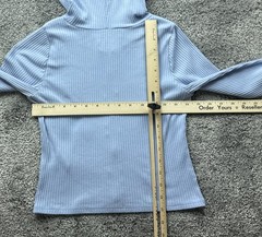 Hollister Hoodie Teens S Blue Full Zip Hooded Tagless Lightweight Slim Fit