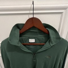Greg Norman Men’s Green 1/4 Zip Cotton Knit Collared Sweatshirt Long Sleeve M