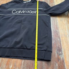 Calvin Klein Black & White Logo Pullover Sweatshirt Small Mens Comfy Cozy