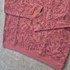Tommy Bahama Mens Ben and Terry Sweatshirt Mens 2XL Coral Pink Floral Hawaiian