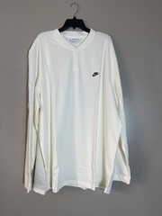 Nike Club Fleece Long Sleeve Henley Big & Tall Size 4XLT Cream Color New