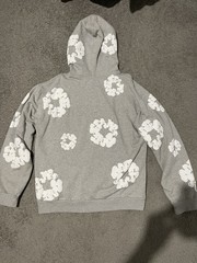 AUTHENTIC Denim Tears Grey Full Zip Hoodie Size Medium