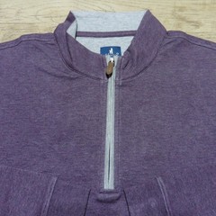JOHNNIE-O Mens L LARGE SULLY PULLOVER 1/4 ZIP ROYAL PLUM PURPLE GOLF SWEATSHIRT