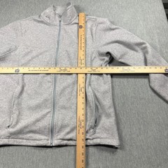 Columbia Jacket Adult L Gray Fleece Full Zip Mock Neck Steens Mountain Outdoor