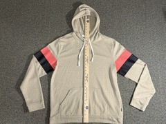 Onia Hoodie Men’s Medium Beige Long Sleeves Cotton Polyester Blend Pockets