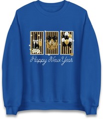 Happy New Year Party Jumper Festive Sparkle Champagne Balloons Celebration Top