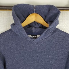 SCHOTT NYC Size Medium Mens Made in USA Hoodie Pullover Cotton Poly Blend Blue