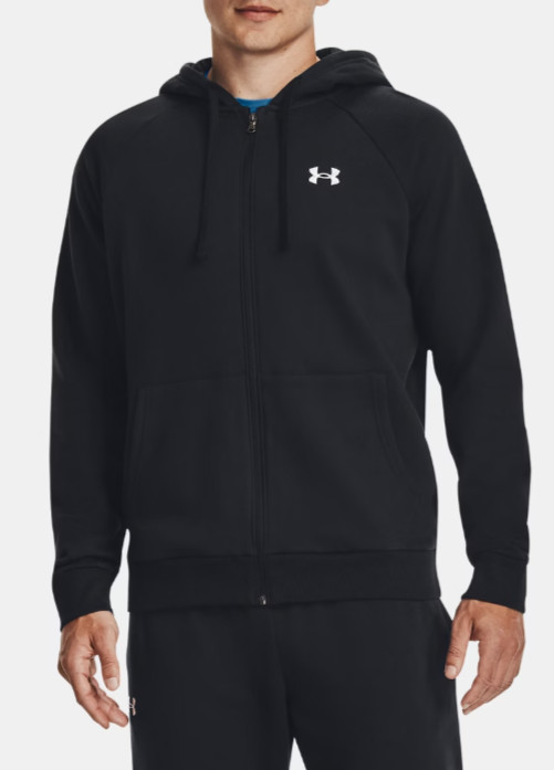 Under Armour UA Rival Fleece FZ X-Large Zip-up Hoodie in Black Size XL NEW $70