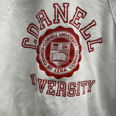 Vintage Cornell University Crest White Crewneck Sweatshirt See Description