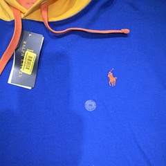 Polo Ralph Lauren Mens Colorblock Fleece Pullover Short Sleeve Hoodie 2XL
