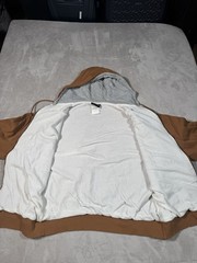 Vintage Dickies Thermal Lined Zip Up Hoodie Size XL Brown Y2K Skate