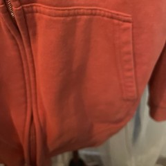 Burton Family Tree Hoodie Mens L Orange Sweatshirt Full Zip Front Snowboarder