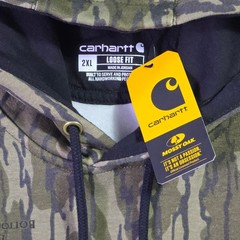 Carhartt Camo Mossy Oak Sweater Mens 2XL Green Outdoor Hoodie Hunting Hiking NWT