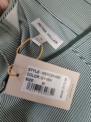 Peter Millar Men’s M GREEN White Pinstripe 1/4 Zip L/S NEW 3RD PTY WESTMINSTER