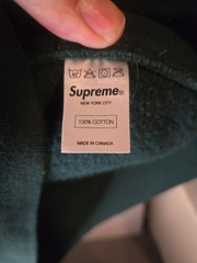 Supreme 2012 Split Pullover Hoodie Size Medium Green Gray Skater Streetwear