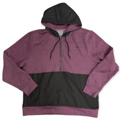 Champion Men’s Pullover Sweater Hoodie Half Zip Plum Port Size Large