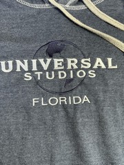 Universal Studios Hoodie Mens M Blue Pullover Fleece Hooded Pockets Logo