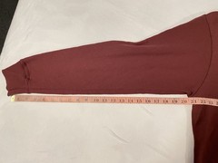 Champion Pullover Hoodie M Pocket Large Logo Burgandy Drawstring