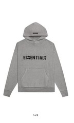 essentials “Dark heather oatmeal” knit hoodie