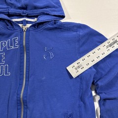 Triple 5 Soul 555 Zip Up Hoodie Sweatshirt Blue Large