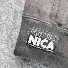 Independent Trading Florida NICA Cycling Camo Hoodie Small Black Gray Camouflage
