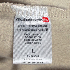 Quiksilver Graphic Hoodie – NWT Mens Size Large Taupe / Black – #48423-C5
