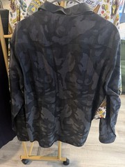 JOE Men’s Slim Fit XL Black/Gray Camo Collared Long Sleeve Button-Up Shirt