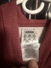 Adidas Men’s 3XLT Black Big & Tall Deep red W/ Black Pullover Fleece Hoodie