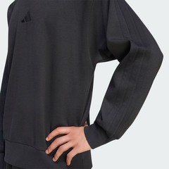 adidas Essentials 3-Stripes Fleece Sweatshirt Black