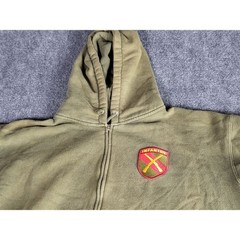 US Army Infantry Hoodie Men’s Size XL Green Double-Sided Military Sweatshirt