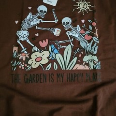 New ROMWE Sweatshirt Size Large Mens The Garden Is My Happy Place Pullover Brown