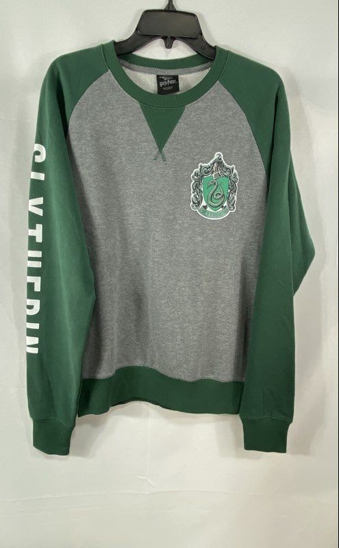 Wizarding World Harry Potter Slytherin Sweatshirt Green Gray Raglan NWT Sz S