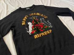 Ripndip Sweater Pullover Sweatshirt Top Apparel Cats Holiday Bling Sequins Large