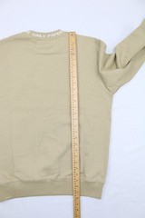 Daily Paper Mens Terry Sweatshirt Crew Neck Twill Beige M Embroidery Banded Neck