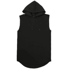 Summer Men Muscle Hoodie Vest Sleeveless Bodybuilding Gym Workout Fitness Shirt
