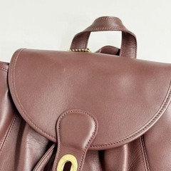 Coach Vintage All-Leather Backpack 1990s DK Brown Leather Used