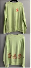 Nike L World Tour Sweatshirt Triple Swoosh Green Logo French Terry Streetwear