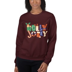 Holly Jolly Unisex Ugly Christmas Sweater Sweatshirt Gift S,M,L,XL,2X,3X