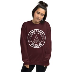 Campfire Drinker Summer Lake Unisex Sweatshirt S,M,L,XL,2X,3X