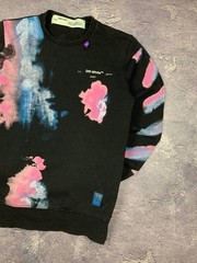 Off-White Men’s Black Graphic Sweatshirt Size S Cotton Made in Portugal